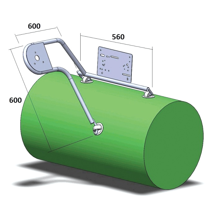 Стойка рулевая с креплением на баллон надувной лодки 25мм в Йошкар-Оле