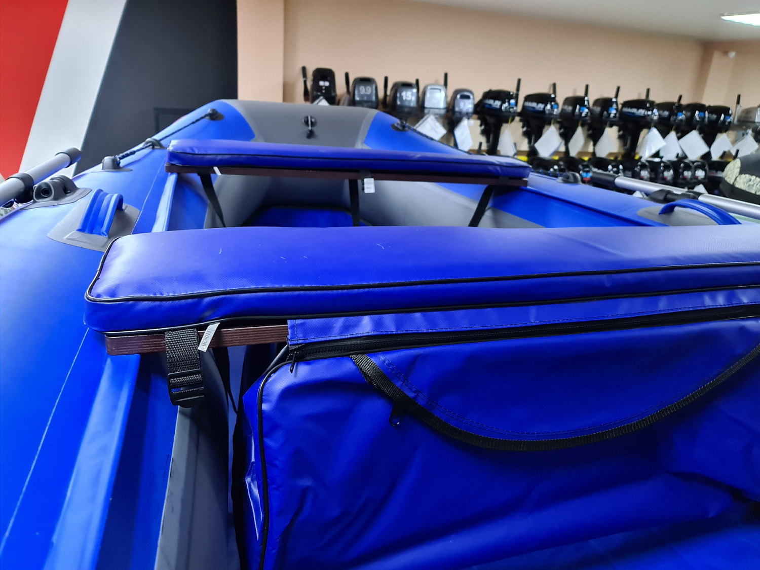 КОМПЛЕКТ МЯГКИХ НАКЛАДОК С СУМКОЙ ДЛЯ ЛОДОК 110Х20 СИНИЙ в Йошкар-Оле