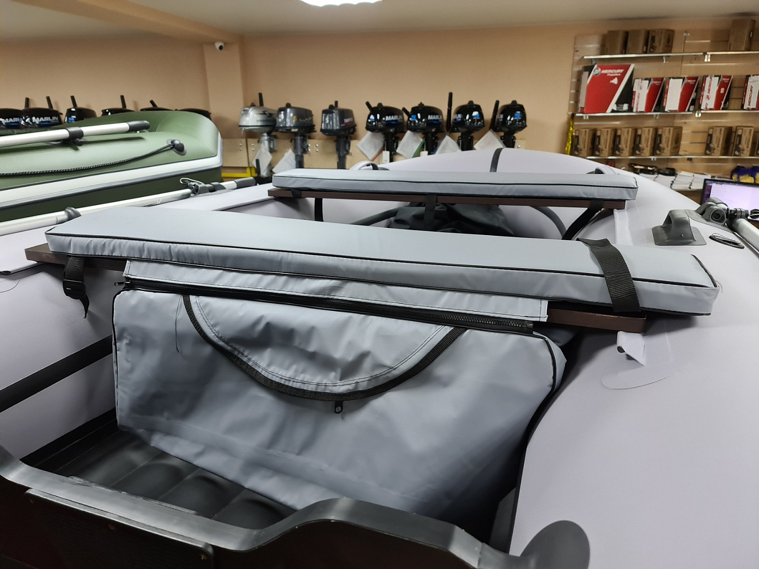 КОМПЛЕКТ МЯГКИХ НАКЛАДОК С СУМКОЙ ДЛЯ ЛОДОК 110Х20 СЕРЫЙ в Йошкар-Оле