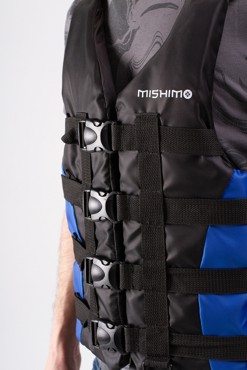 Жилет спасательный MISHIMO PRO Премиум качества Черно-синий в Йошкар-Оле